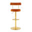 Chaise de bar ergonomique pivotante en velours à hauteur réglable-132916970