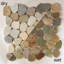 Mélange de mosaïque de galets plats 12 po x 12 po