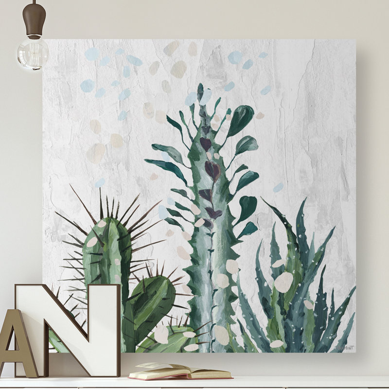 " Cactus Grove " Painting Print, 40'' H x 40'' W x 1.5" D