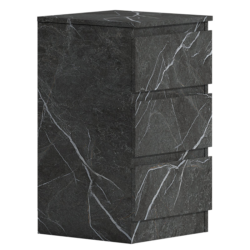 Deraz 38cm W Bedside Table, Grey