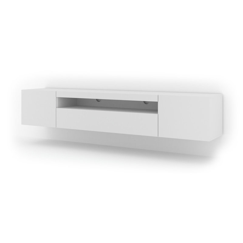 Carty TV Stand, White Matt