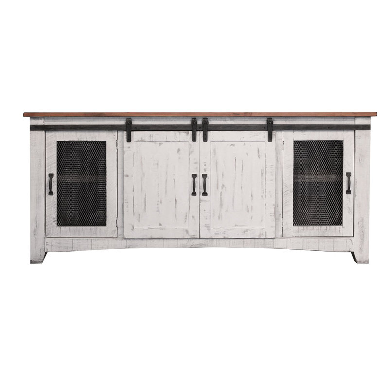 Unfinished TV Stand, White, 80" W