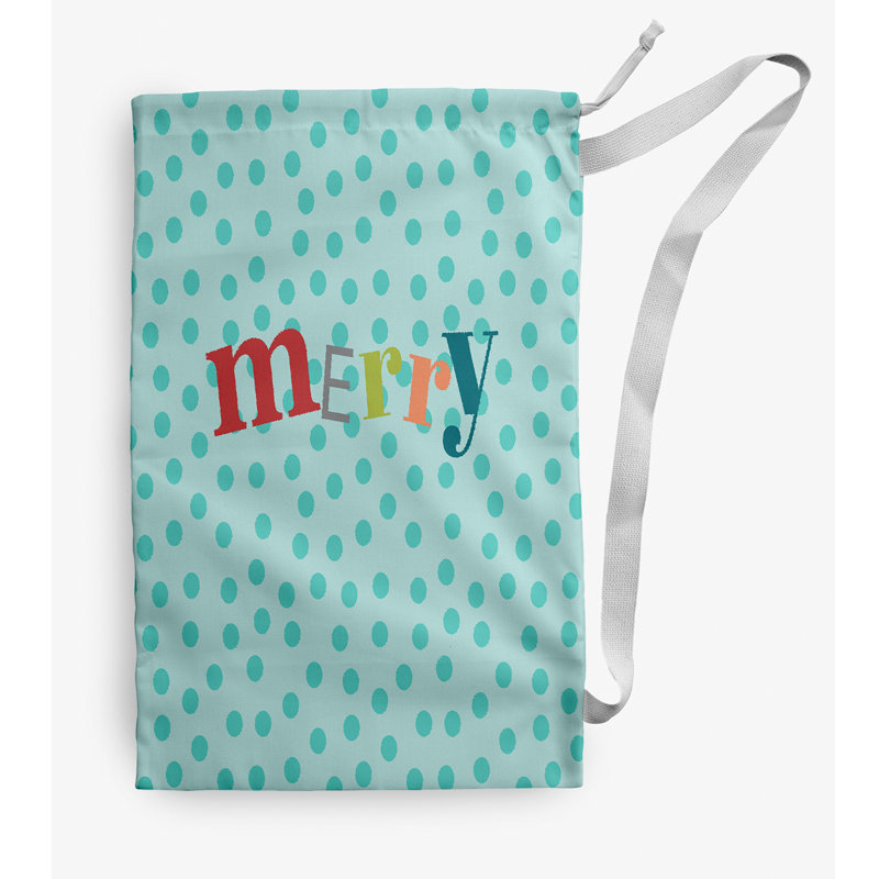 Fabric Laundry Bag with Handles, Small (29" H x 18" W), Blue