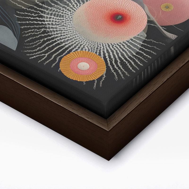 Espace cosmique psychédélique No3, Canvas, Brown Framed, 11"H x 14"W
