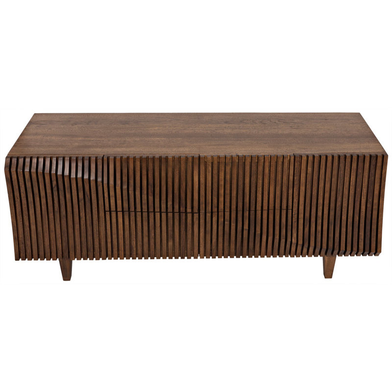 Jin-Ho Elegance 78'' Dark Walnut Solid Wood Sideboard