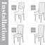 Housses de chaises de salle à manger extensibles pour chaises Parsons, ensemble de 6-1993091281