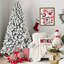 Arbre de Noël enneigé floqué avec support en métal-117479264