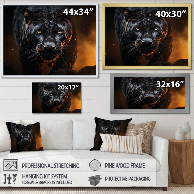 Dunnam sur toile, H 16 po x l 32 po x P 1 po, Cadre flottant noir