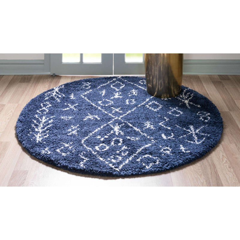 Walshville Oriental Indoor Rug, Round 5'