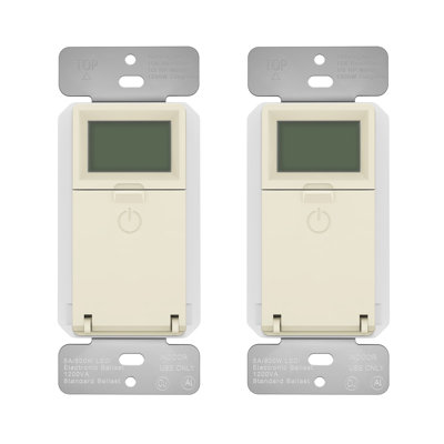 Minuterie programmable TopGreener 7 jours - amande pâle (paquet de 2)