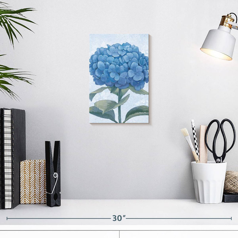 Harnek Blue Hydrangea II, 12" H x 8" W