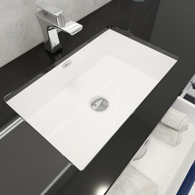 Castin 60" Wall-Mounted Single Bathroom Vanity Set, Glossy Blue
