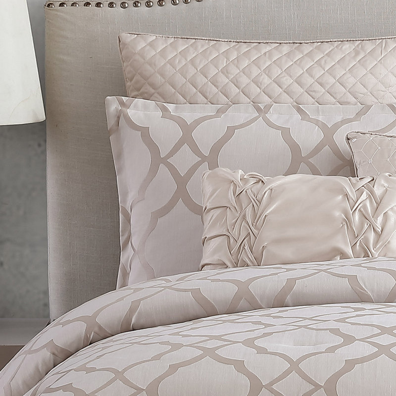 Tinley White, Queen Comforter + 8 Additional Pieces
