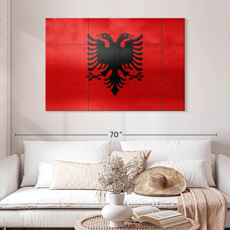 Drapeau de l'Albanie Borges, H 32 po x l 48 po