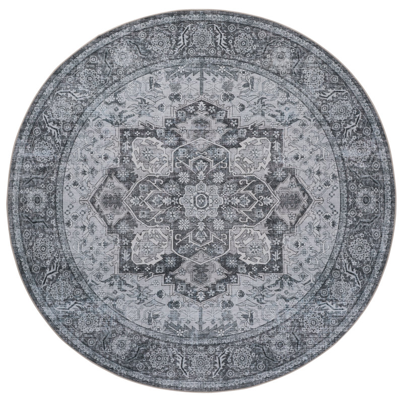 Tucson 237 Performance Machine Washable Oriental Rug, Round 6'