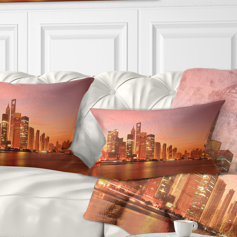 Coussin lombaire photo cityscape de shanghai