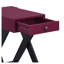 Table d'appoint Modern Fierce avec port USB intégré, plateau de table et tiroir de rangement en bois bourgogne
