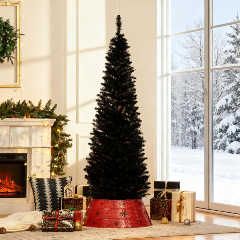 Arbre de Noël artificiel, H 5,9 pi, Vert