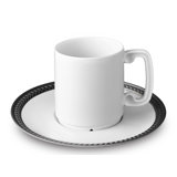 Soie Tressee Black Espresso Cup & Saucer