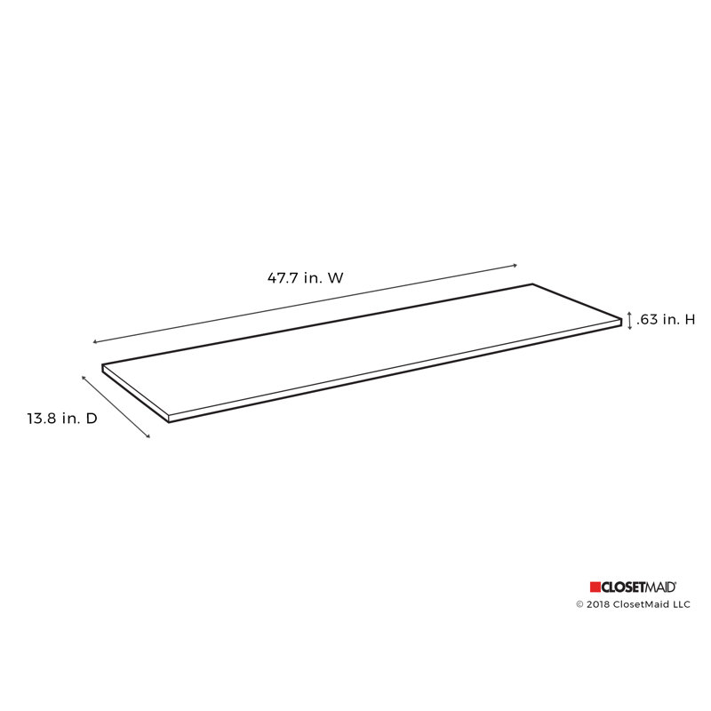 SuiteSymphony Add-On 122cm Wide Wardrobe Top Shelf by ClosetMaid, Espresso