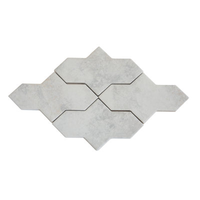 Terralis 7 X 2.5 In. Matte Beige Porcelain Star Wall And Floor Tile (5.33 Sq Ft/Case) - 36 Pack