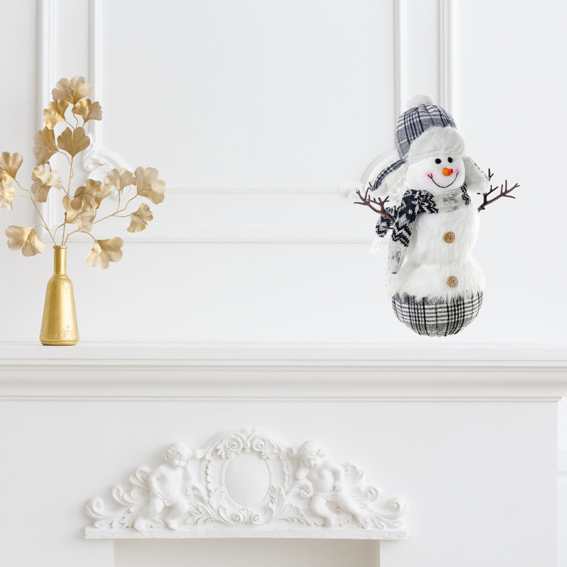 Peluche bonhomme de neige d'hiver