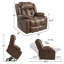 Fauteuil inclinable électrique Power Lift avec chauffage et massage, fauteuils inclinables en cuir avec porte-gobelet, charge USB, pour le salon (ocre)-900681645