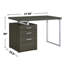 Bureau rectangulaire avec tiroirs de rangement