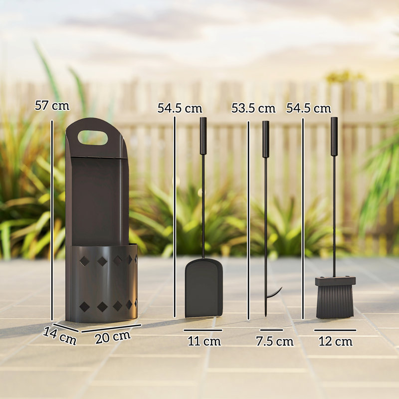 Metal Fireplace Tool Set