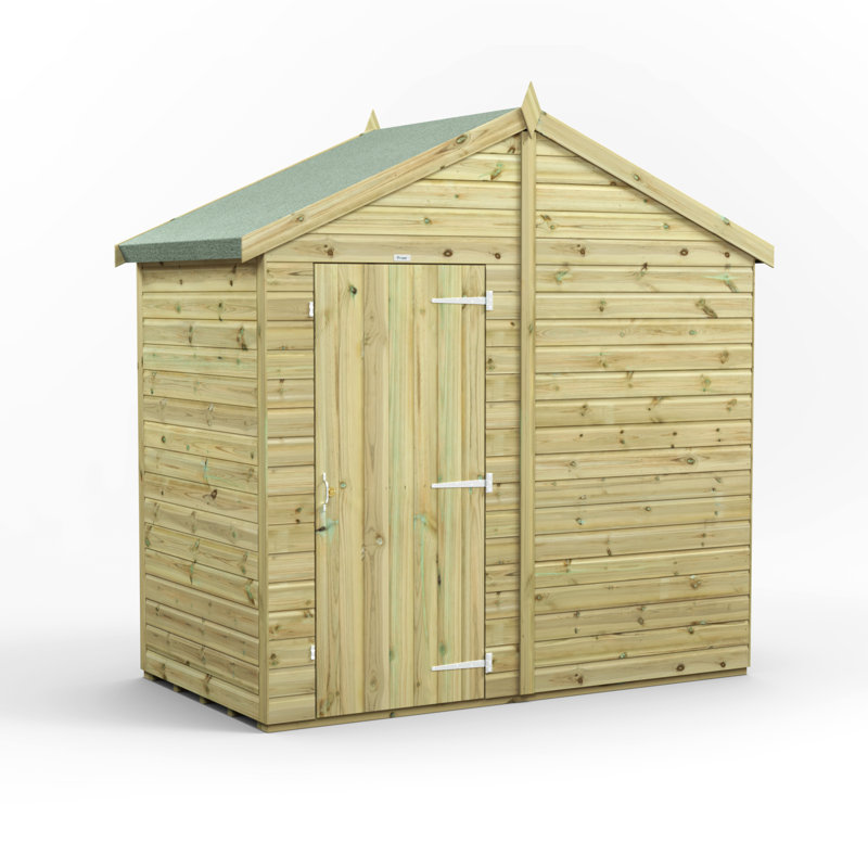 Powersheds 4 x 8ft Premium Pressure Treated Timber Windowless Apex Garden Shed