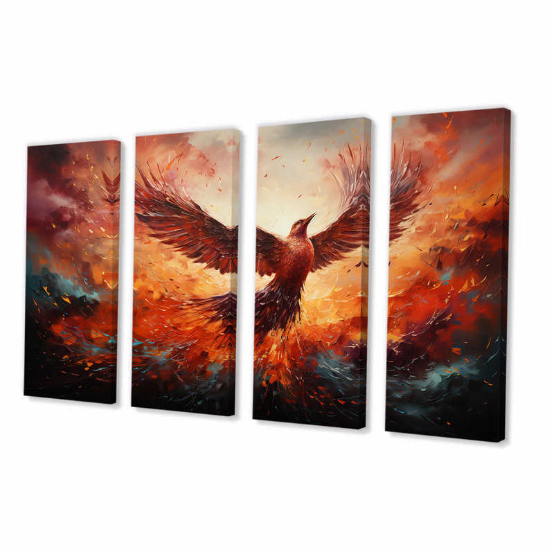 Art mural, 4 pièces, H 28 po x l 48 po