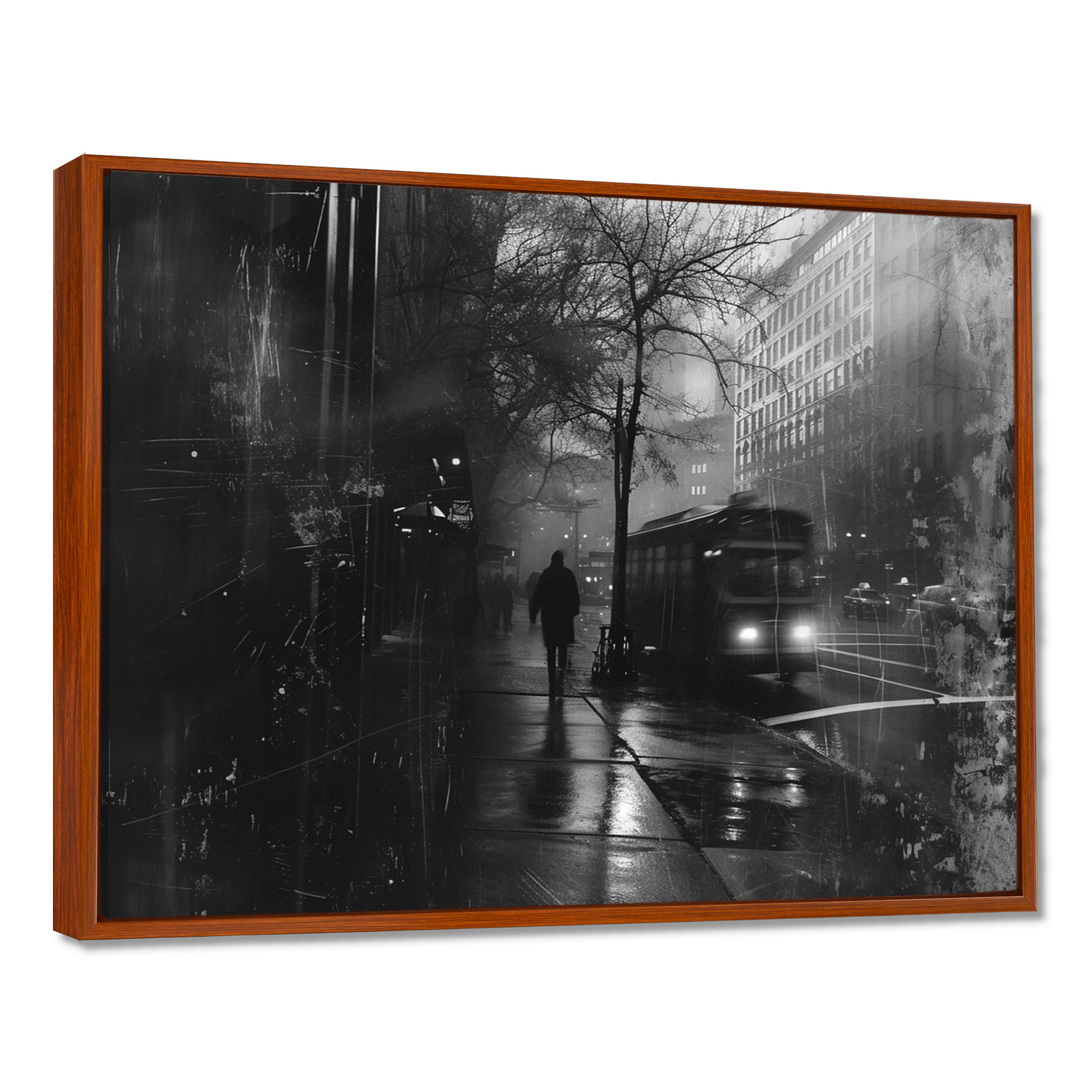 Winston Porter Midnight Bus Lonely Night Prague - City Buildings Wall