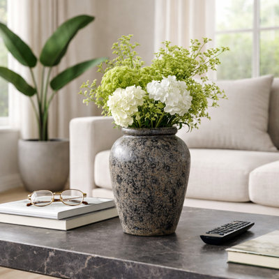 Vase en terre cuite classique pour le salon et la chambre à coucher - Vase haut moderne pour le bureau ou la maison