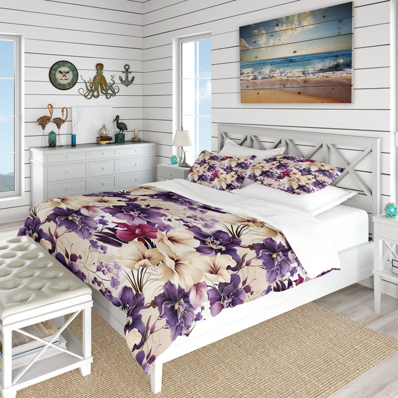 Literie Orchid Oasis, Housse de couette pour très grand lit et 2 très