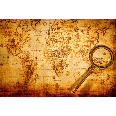 Carte du monde antique par Cookelma, impression sur toile tendue