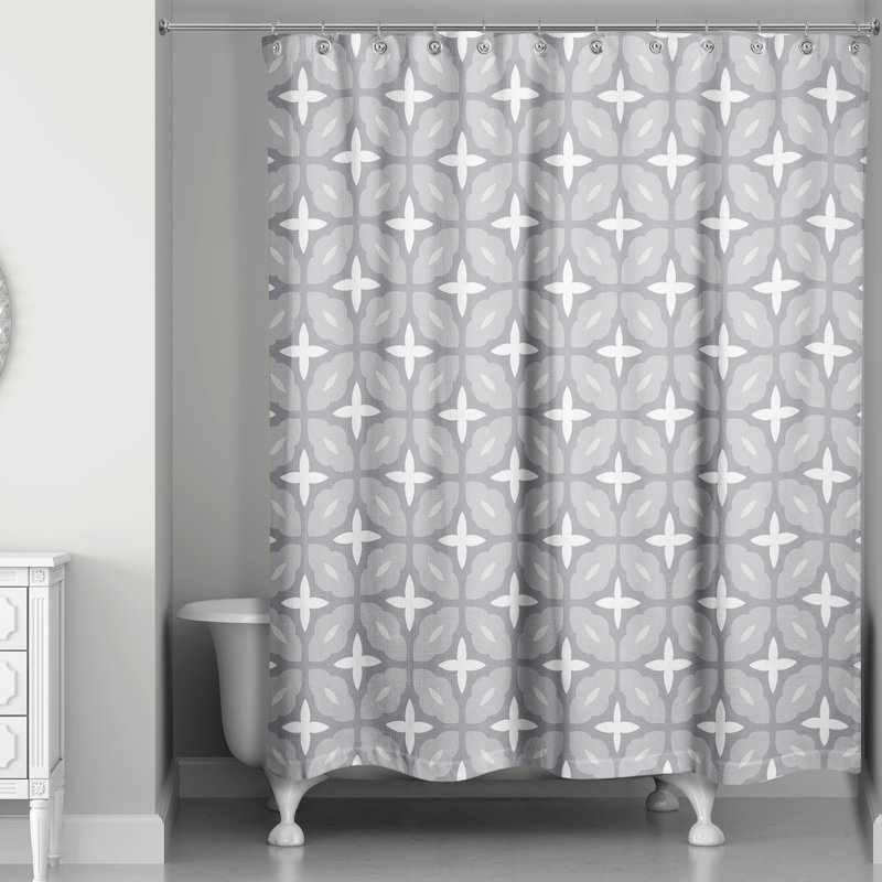 Rideau de douche simple Kelliher, Gris