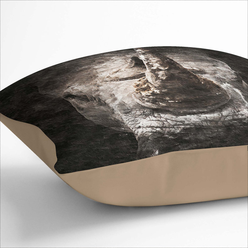 Square Throw Cushion, Stone, 55cm H x 55cm W x 20cm D