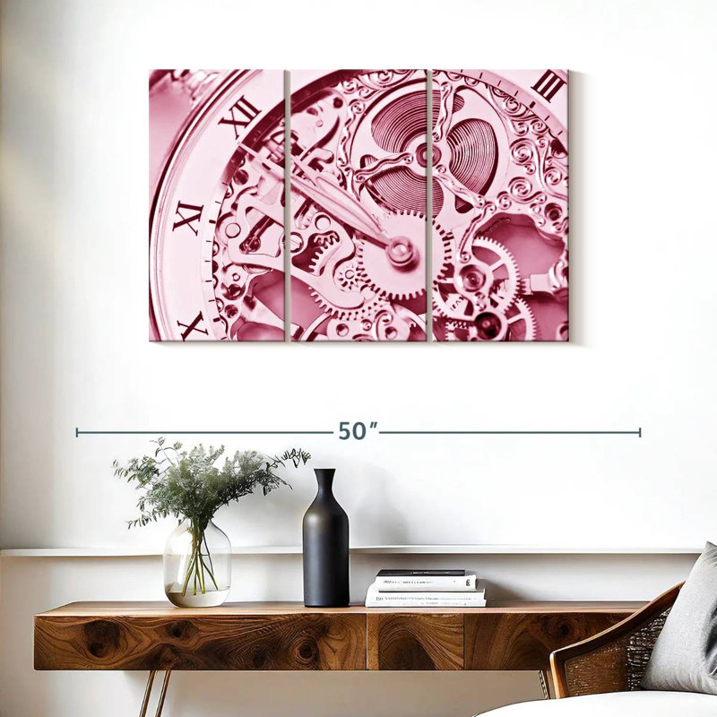 Kerner Pink Watch Mechanism, 24" H x 38" W