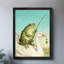Reproduction d'art fantaisie encadrée noire-356400088