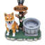 Décoration de jardin pour chien assis Akita