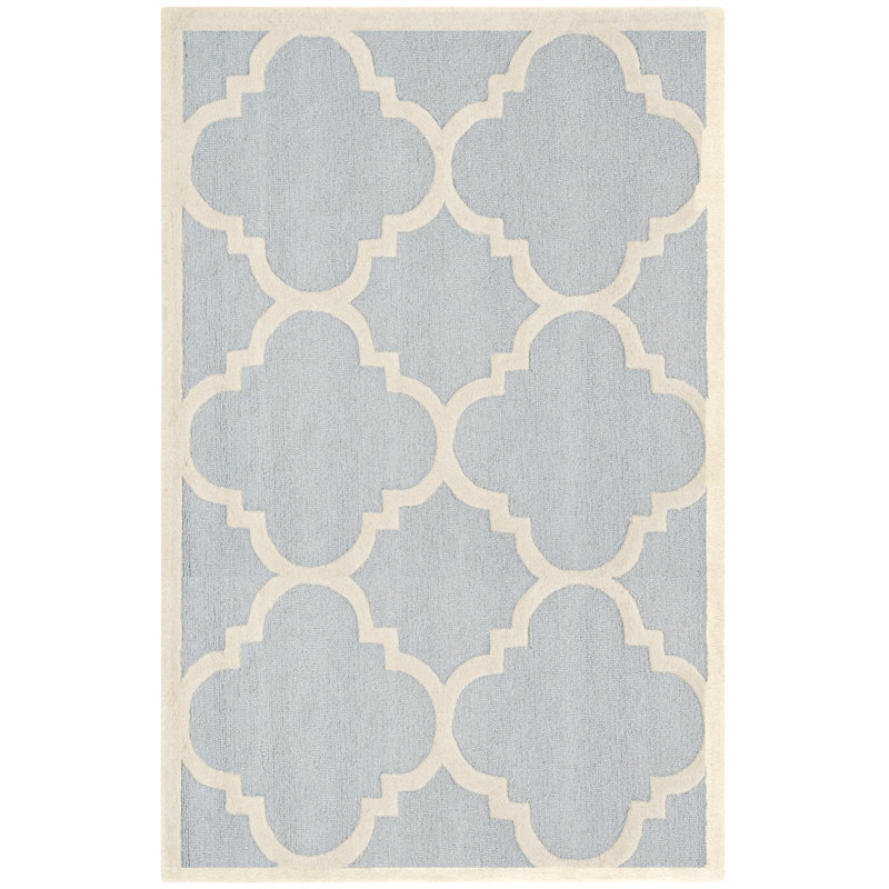 Cannen Hand Tufted Wool Geometric Rug, Rectangle 2'6" x 4'