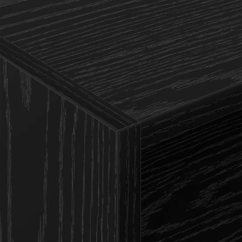 45cm H x 78.5cm W Bookcase, Black Oak
