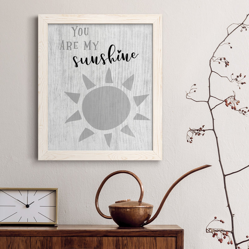 " Sunshine ", 20" H x 17" W x 1.5" D, White Framed