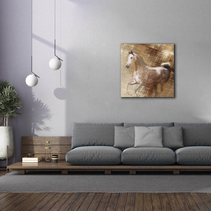  «Golden Gray» par Kari Brooks, art mural sur toile, 37 po x 37 po, H 37 po x l 37 po