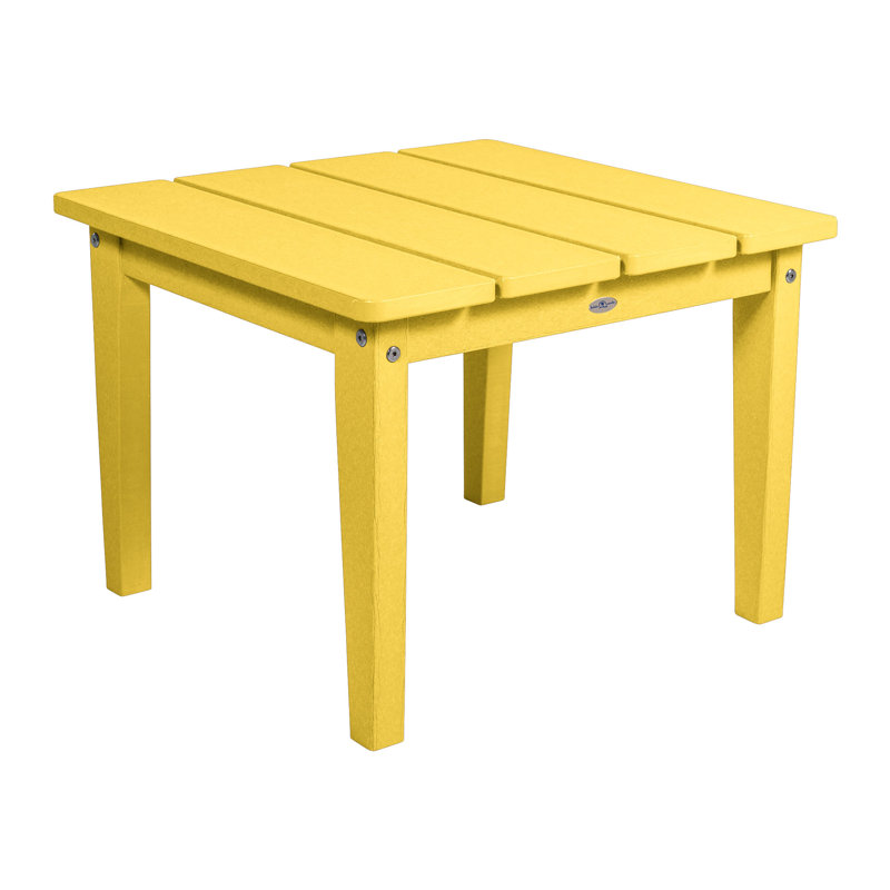 Middendorf Adirondack Outdoor Patio Table, 17" H x 22.75" W x 22.75" D, Sunbeam Yellow