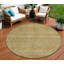 Tapis rond rond 8 pi vert artichaut