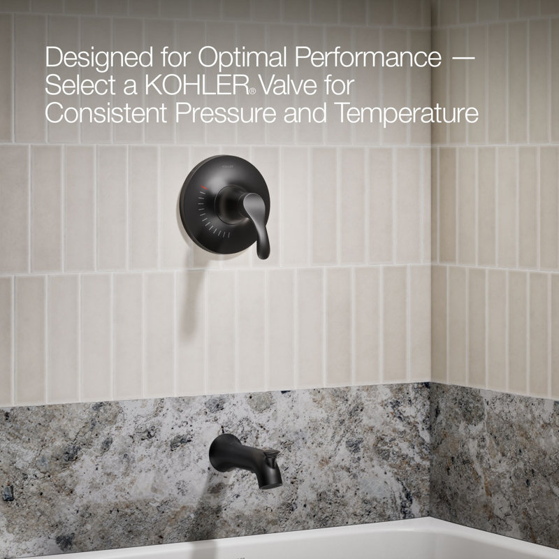 Simplice Rite-Temp Pressure-Balancing Bath And Shower Faucet Trim Set, 1.75 Gpm, Matte Black