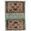 Tapis tribal turc vert et brun 2 x 2