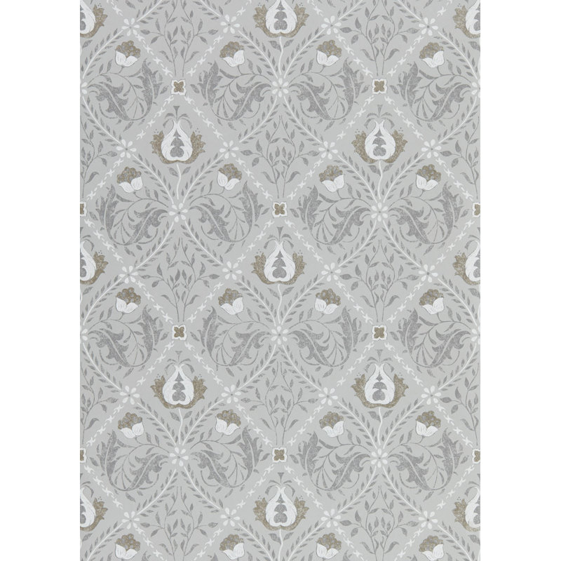 Pure Trellis Wallpaper, Lightish Gray