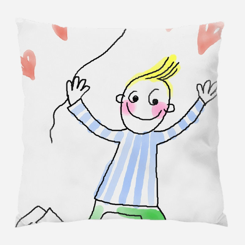 Coussin décoratif people Symonds, Microsuède, Intérieur